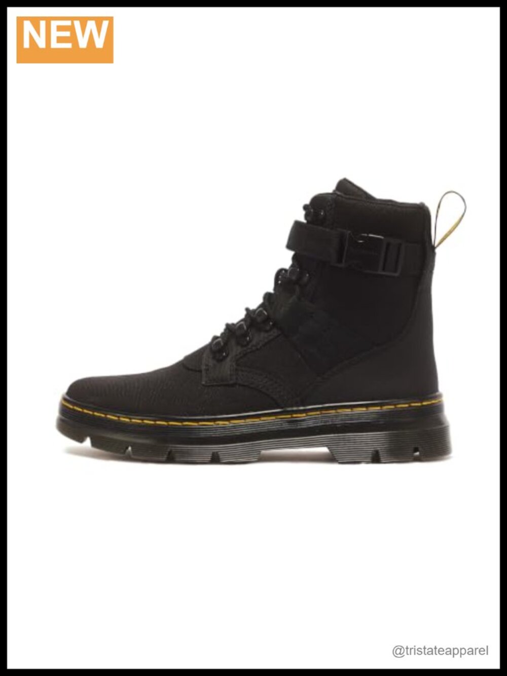 Leather & Poly Ripstop Ankle Boots Combat Utility